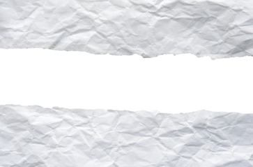 Empty torn paper frame isolated on transparent background, ripped crumpled page sheet with blank space for message, old note piece edge strip, back to school design, scrap business study idea concept