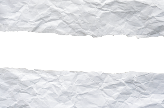 Empty torn paper frame isolated on transparent background, ripped crumpled page sheet with blank space for message, old note piece edge strip, back to school design, scrap business study idea concept