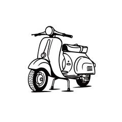 VESPA silhouette image with transparent background