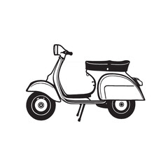 VESPA silhouette image with transparent background