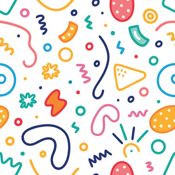 Colorful abstract shapes and lines pattern (1)