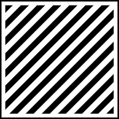 Square background with medium black and empty diagonal stripes with black contour border for Instagram.