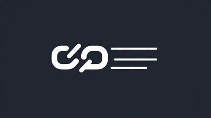 Minimalist tech logo with monospaced font initials and barcoded underline, great for software or developer identity