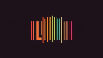 Minimalist tech logo with monospaced font initials and barcoded underline, great for software or developer identity