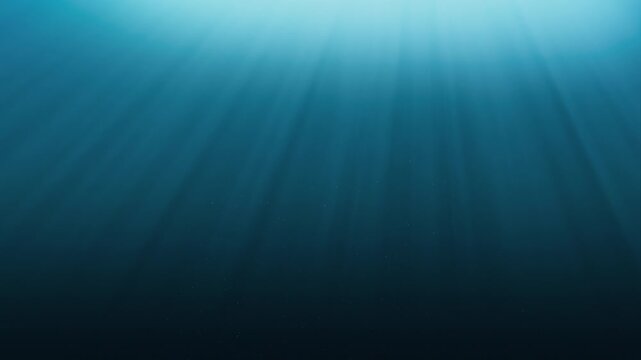 Elegant Underwater Abstract Light Rays With Bubbles Background Loop