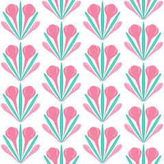 January 3rd Birth Flower Spring Crocus Graphic Design Pattern 2