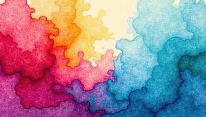 Vibrant hues blend in dynamic watercolor washes, creating an expressive abstract art backdrop , paint splatters, splashes, abstract watercolor