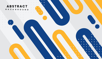 Blue and yellow abstract geometric background vector illustration