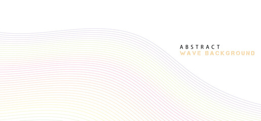 Abstract Color Wave Shape with Gradient on a White Background. Vector wave minimalist design