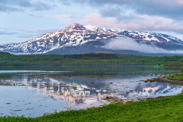 Abendlandschaft auf den Lofoten, Norwegen
