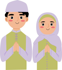 Adorable  muslim couple 1