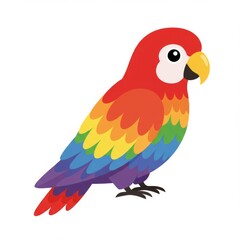 Rainbow Macaw Parrot Illustration