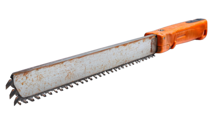 Orange-handled hedge trimmer tool