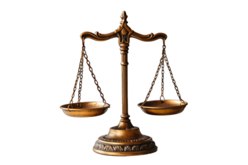 Ornate balance scale, symmetrical design, bronze color