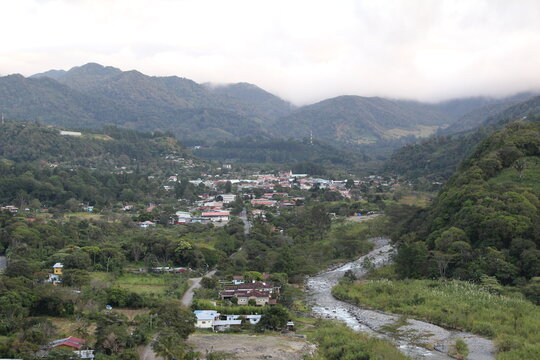 village in the tropical mountains