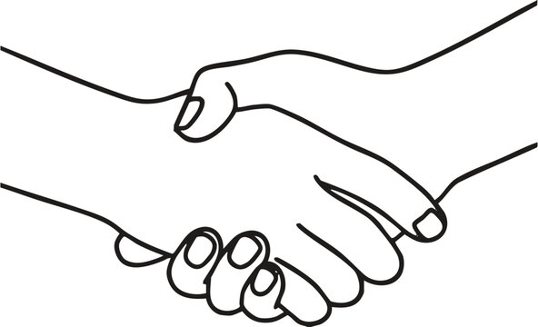 Hand-shaking line drawing for coloring