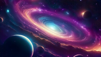 Obraz premium outer space with nice galaxy for wallpaper