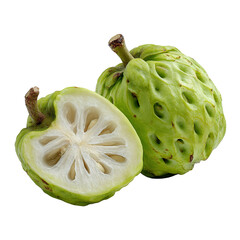 Cherimoya isolated on transparent background