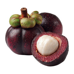 Mangosteen isolated on transparent background