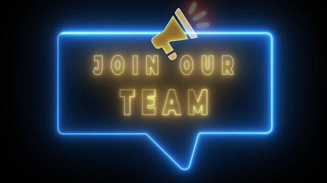 Animated join our team and Hiring employment icon on transparent background. Recruitment, HR human resources solution concept on the transparent background.  Motion graphics of employment icon.