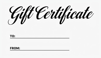 Professionally designed elegant gift certificate to give from the heart to loved ones