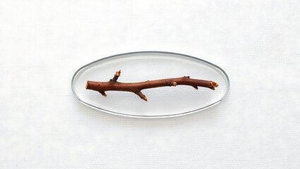 Encased Twig A Minimalist Nature Study in Resin