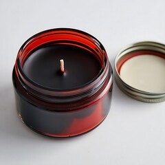 Amber Glass Jar Candle Hand-Poured Soy Wax Candle with a Warm, Cozy Scent