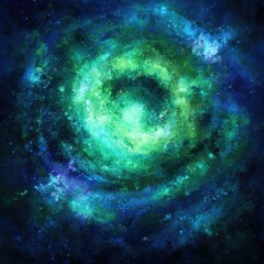 Abstract Colorful Space Galaxy Digital Art