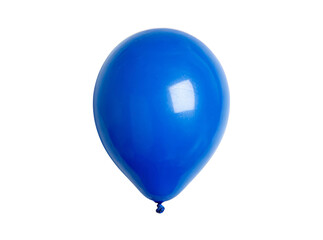 Single blue balloon isolated on black background, Isolated On Transparent Background