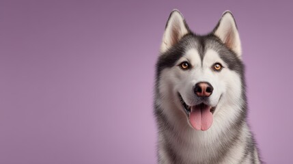 Obraz premium Charming Siberian Husky with Bright Eyes and Happy Expression