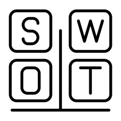 Swot Modern Outline Vector Icon