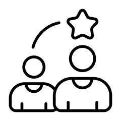 Leadership Modern Outline Vector Icon