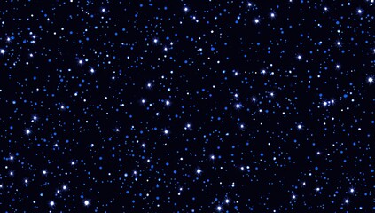 Glittering Night Sky Pixel Pattern