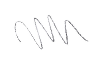 Beautiful eyebrow pencil strokes isolated on white, top view