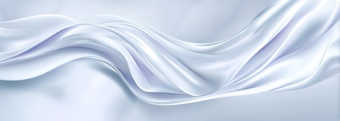 Obraz premium Delicate Flowing White Fabric