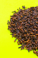 A spice of dried cloves, herbal medicine plant