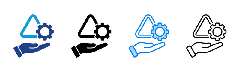 Risk icon sheet multiple style collection