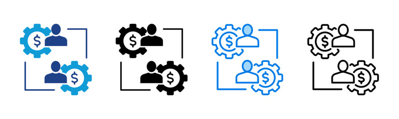 Business To Business icon sheet multiple style collection