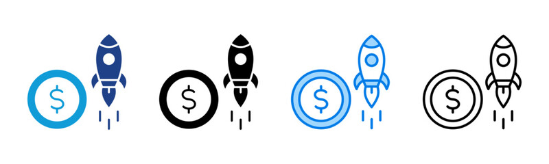 Business Startup icon sheet multiple style collection