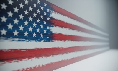 Textured american flag brushstroke design patriotic symbol