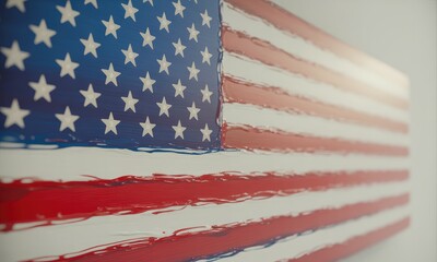 Textured national flag artistic brushstrokes and patriotism