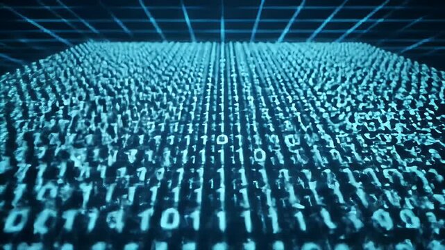 Digital Data Grid: Binary Code Visualization