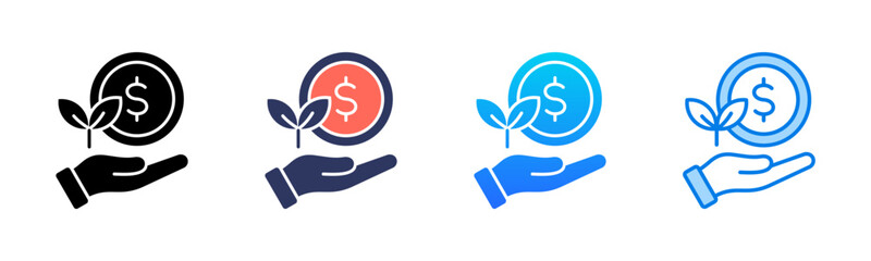 Business Investment icon sheet multiple style collection