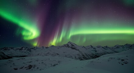 Aurora borealis night sky lights display