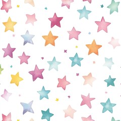 Watercolor Star Pattern Background