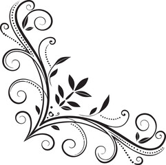 Elegant black and white ornate floral border designs featuring intricate patterns, perfect for invitations, vintage projects, and decorative framing elements.