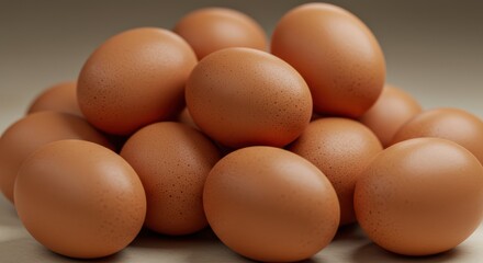 A Close Up Shot of a Pile of Brown Eggs Reveals the Natural Beauty and Versatility of this Culinary Staple