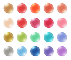 マニキュア・ジェルネイルの色見本２０色セット(コスメ 化粧品 ビューティー パレット カラー 色サンプル 編集可能 ベクター)