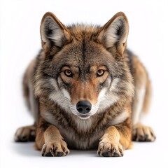 Obraz premium Majestic Wild Wolf Close-Up. Noble Canine in Natural Habitat