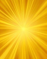 Obraz premium Radiant Yellow Burst Background Sunbeam Radial Light Effect